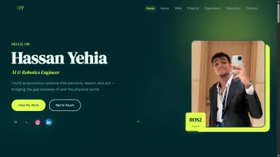 تطوير موقع Portfolio احترافي باستخدام HTML, CSS, JavaScript مع أنيميشن متقدمة