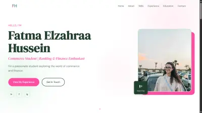 تطوير موقع Portfolio احترافي باستخدام HTML, CSS, JavaScript مع أنيميشن متقدمة