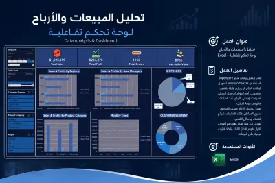 تحليل بيانات المبيعات والأرباح | لوحة تحكم تفاعلية باستخدام Excel