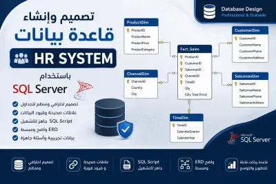 إنشاء نظام إدارة موارد بشرية HR Database بـ SQL Server