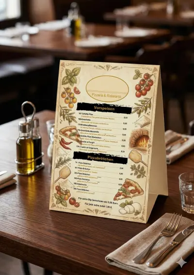 تصميم قائمة طعام (Menu) احترافية وموك أب واقعي لمطعم