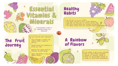 تصميم عرض تقديمي طبي احترافي بالإنجليزية - Vitamins & Immunity