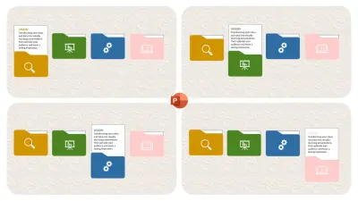تصميم عرض تقديمي تفاعلي (PowerPoint) بأسلوب الملفات الملونة