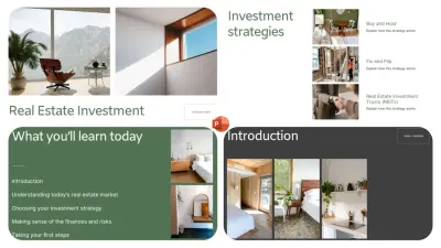 تصميم عرض تقديمي احترافي (PowerPoint) لمشروع الاستثمار العقاري