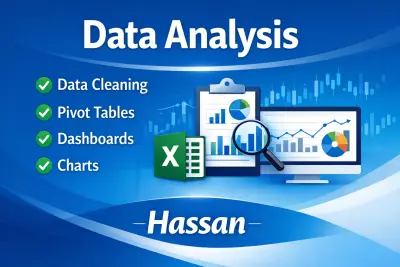 تحليل وتنظيم بيانات Excel وإنشاء تقارير ورسوم بيانية احترافية