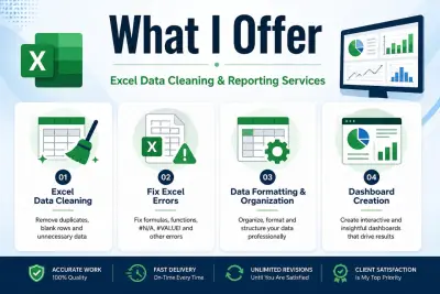 خدمات Excel المتقدمة: تحليل وتنسيق البيانات حتى 1000 صف