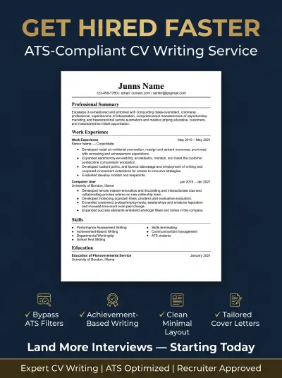 إعداد وتصميم السير الذاتية والخطابات الاحترافية (ATS-Compliant CV)