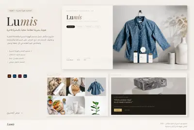 تصميم هوية بصرية وتغليف فاخر لعلامة Lumis للعناية بالبشرة