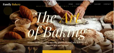 Family Bakery | تصميم وتطوير موقع مخبز عصري ومتجاوب بالكامل