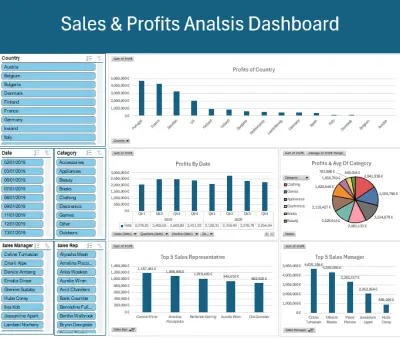 Sales & Profits Analysis Dashboard
