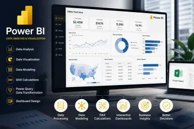 تحليل البيانات وتصميم لوحة تحكم تفاعلية (Dashboard)لأداء المبيعات ومؤشرات الأعمال باستخدام Power BI