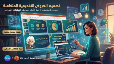 تصميم عروض تقديمية احترافية PowerPoint باستخدام الإنفوجرافيك والعناصر البصرية