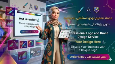 تصميم شعار احترافي ومميز وسهل التذكر مناسب للشركات والمتاجر الناشئة