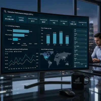 تصميم لوحة تحكم تفاعلية (Dashboard) لتحليل المبيعات والعمليات باستخدام Excel.