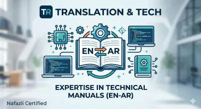 ترجمة تقنية متخصصة لكتيبات تشغيل الأجهزة الإلكترونية (EN-AR)"