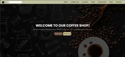تصميم موقع كوفي شوب (Front-End باستخدام HTML و CSS)
