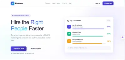 منصة توظيف ذكية مدعومة بالذكاء الاصطناعي – AI Talent Hiring Platform
