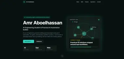 موقع بورتفوليو شخصي احترافي
