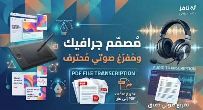 تصميم شعار ،اعلان ،لوجو / اعاده كتابه مقالات ادخال بيانات تدقيق لغوي