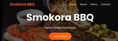 تصميم صفحة هبوط احترافية لمطعم BBQ