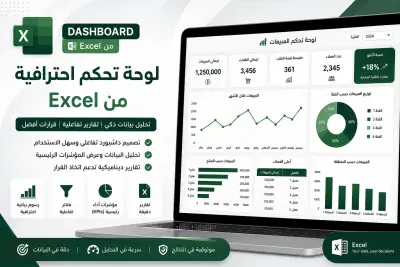لوحة بيانات تفاعلية لتحليل الأداء باستخدام اكسل