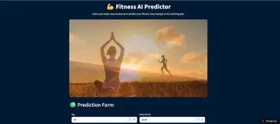AI Fitness Predictor Web App | Machine Learning Project