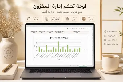 تصميم شيت إكسيل (Excel) احترافي لإدارة مخزون الفروع