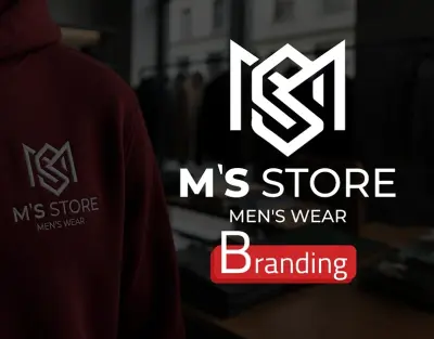 تصميم هوية متكاملة لبراند ملابس رجالي اسمه Ms Store