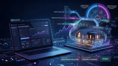 صورة العمل نظام ذكي لتقدير أسعار العقارات بدقة احترافية باستخدام الـ Machine Learning وواجهت عرض