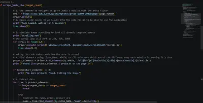 Web scraping موقع JUMIA باستخدام Python