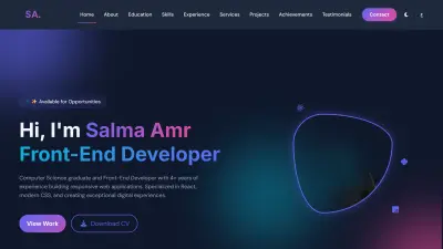 تصميم وتطوير Portfolio website احترافي