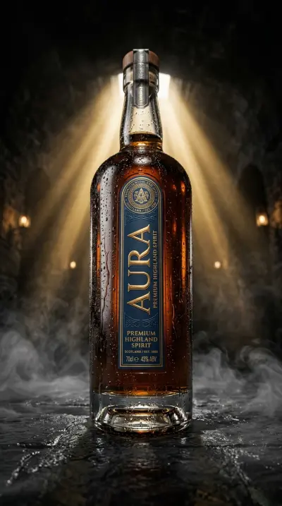 تصميم ريلز إعلاني احترافي لمنتج AURA Highland Spirit على جميع منصات التواصل الاجتماعي