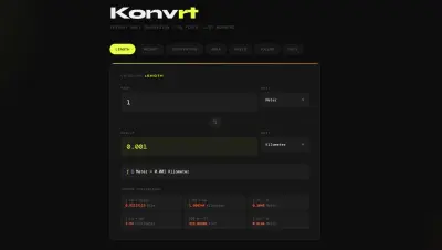 Full Stack Unit Conversion Platform – Konvrt