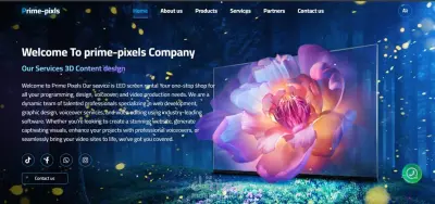 موقع على توفير شاشات LED للبيع او الإيجار داخلية وخارجية، وشاشات LED مرنة شفافة، وشاشات LED الإبداعية.