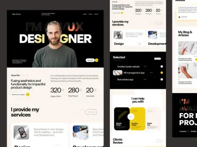 تطوير موقع Portfolio باستخدام HTML CSS JavaScript