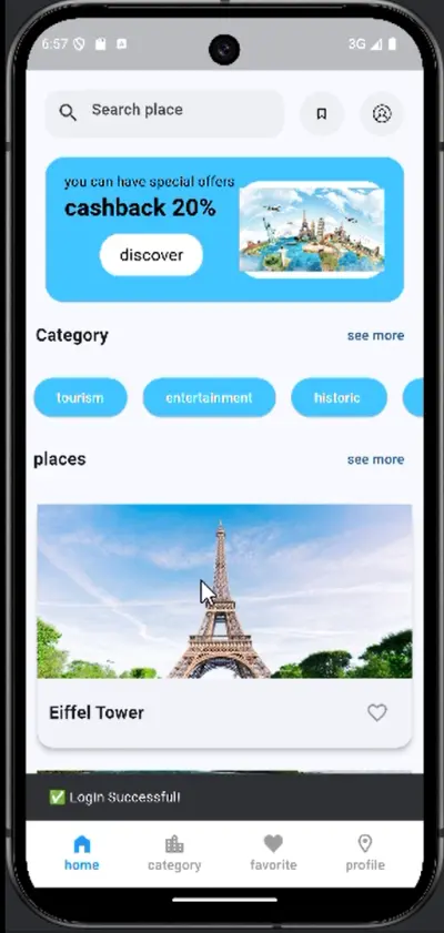 تطبيق رحلات (Trip App) احترافي باستخدام Flutter مع واجهة حديثة وتجربة مستخدم مميزة