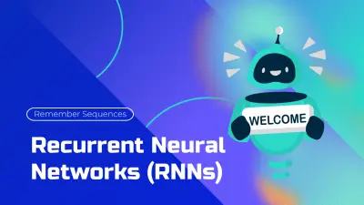 تصميم عرض تقديمي احترافي لشرح الشبكات العصبية التكرارية (RNN) برسومات متحركة