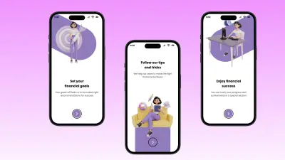 "Goals App "on boarding screens