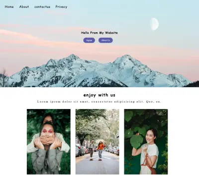 HTML, CSS & JavaScript Landing Page