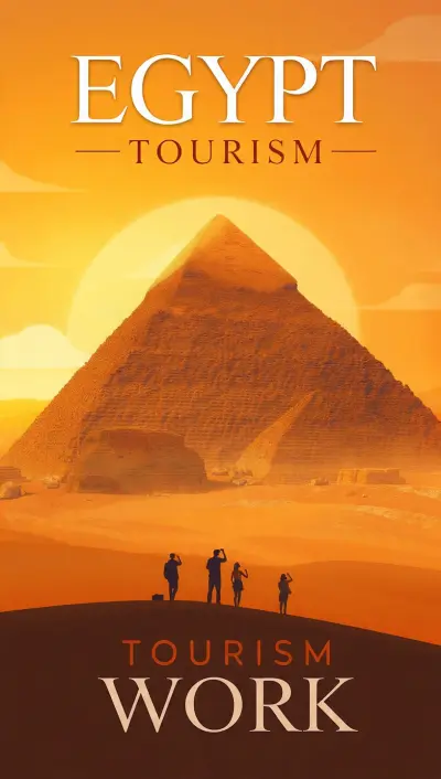 تصميم بوستر الأهرامات 3D للسياح - Egypt Tourism
