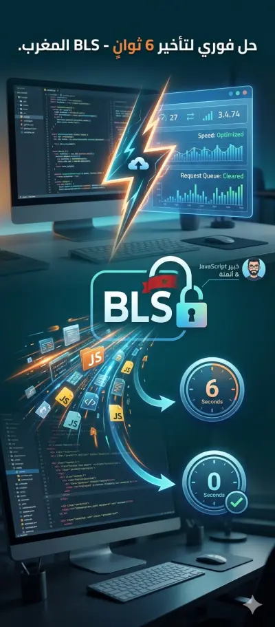 حل مشكلة تأخير الـ 6 ثوانٍ وأتمتة حجز المواعيد في موقع BLS المغرب باحترافية عالية