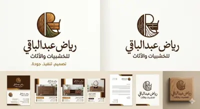 تصميم هوية بصرية متكاملة وقوالب سوشيال ميديا لمحل أثاث وخشبيات مودرن.