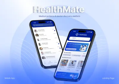 تصميم تجربة مستخدم لتطبيق حجز واستشارة طبية (Health Mate)