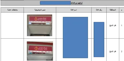تقرير تركيب ملصقات لماكينات ATM
