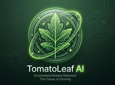 تصميم شعار "TomatoLeaf" - دمج التقنية بالزراعة