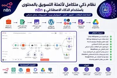 سأبني لك Workflow احترافي بـ n8n لكتابة المقالات والنشر الآل