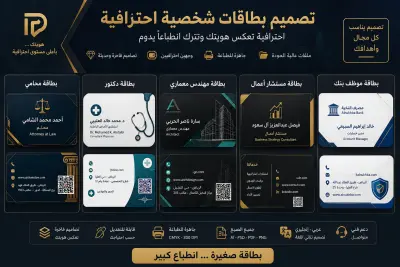 تصميم كروت أعمال (Business Cards) احترافية وعصرية تناسب مختلف