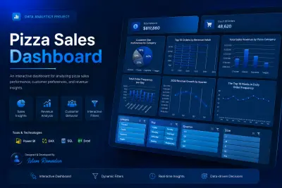تحليل مبيعات مطعم بيتزا — من بيانات خام إلى قرارات ربحية بـ Power BI