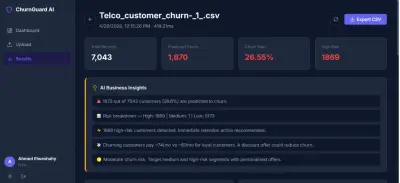 موديل التنبؤ بترك العملاء بالذكاء الاصطناعي