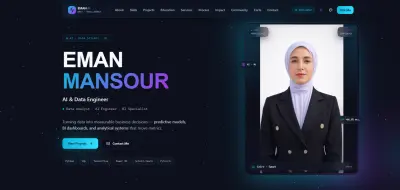 عنوان العمل: تصميم Portfolio احترافي Responsive يعكس خبراتك ومهاراتك بشكل عصري وجذاب